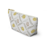 Lemon Tile Accessory Pouch w T-bottom in Gray